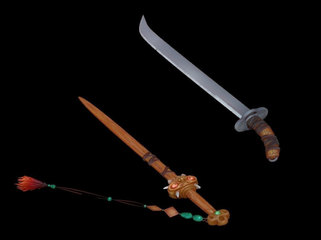 sword chinese 3D model_5