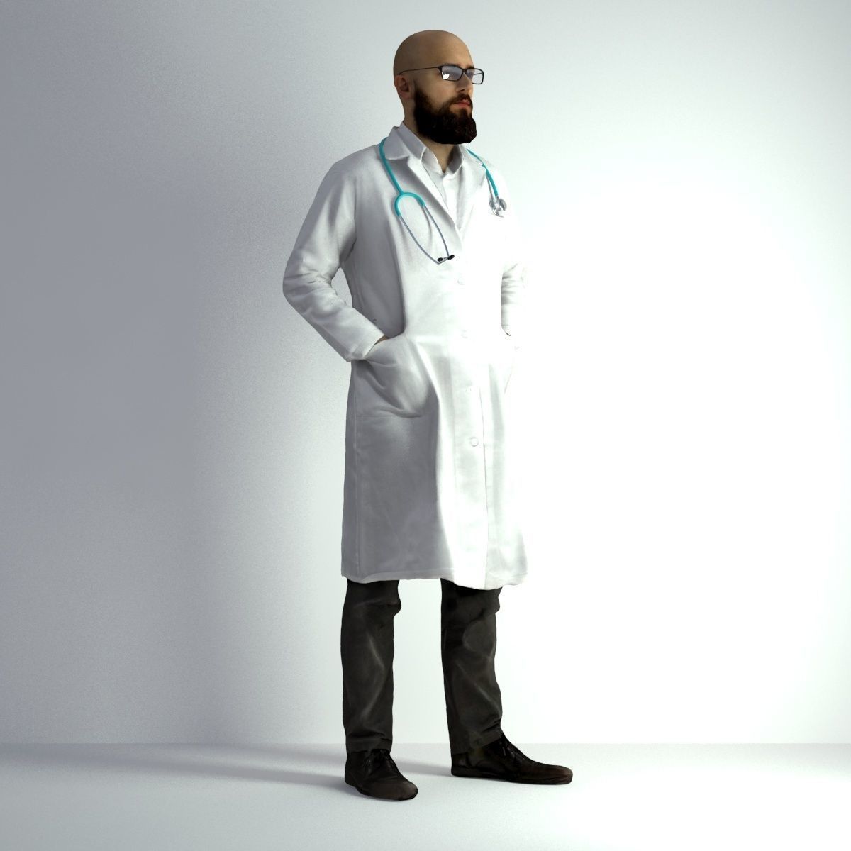 3D Scan Man Doctor 020 3D model_9