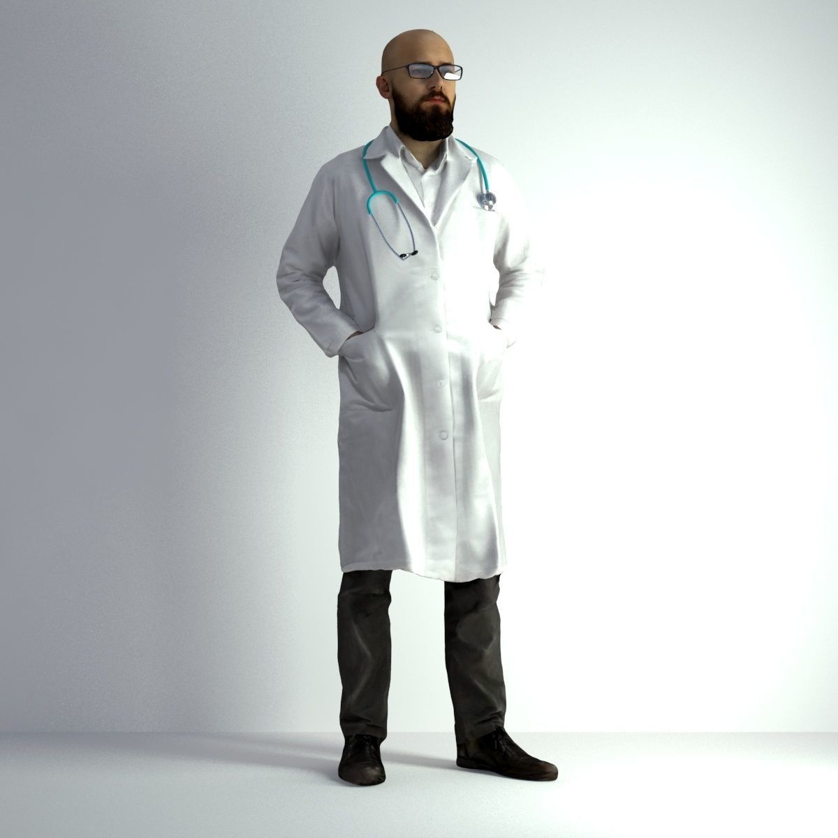 3D Scan Man Doctor 020 3D model_7