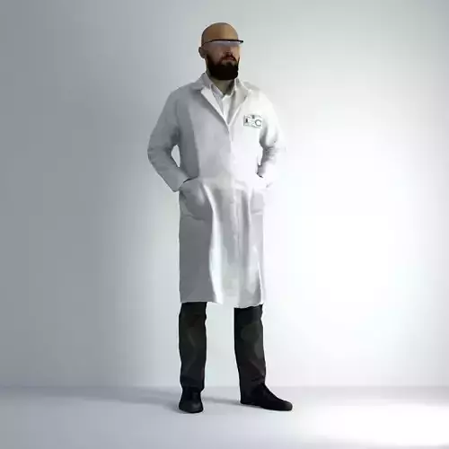 3D Scan Man Scientist 021 3D model