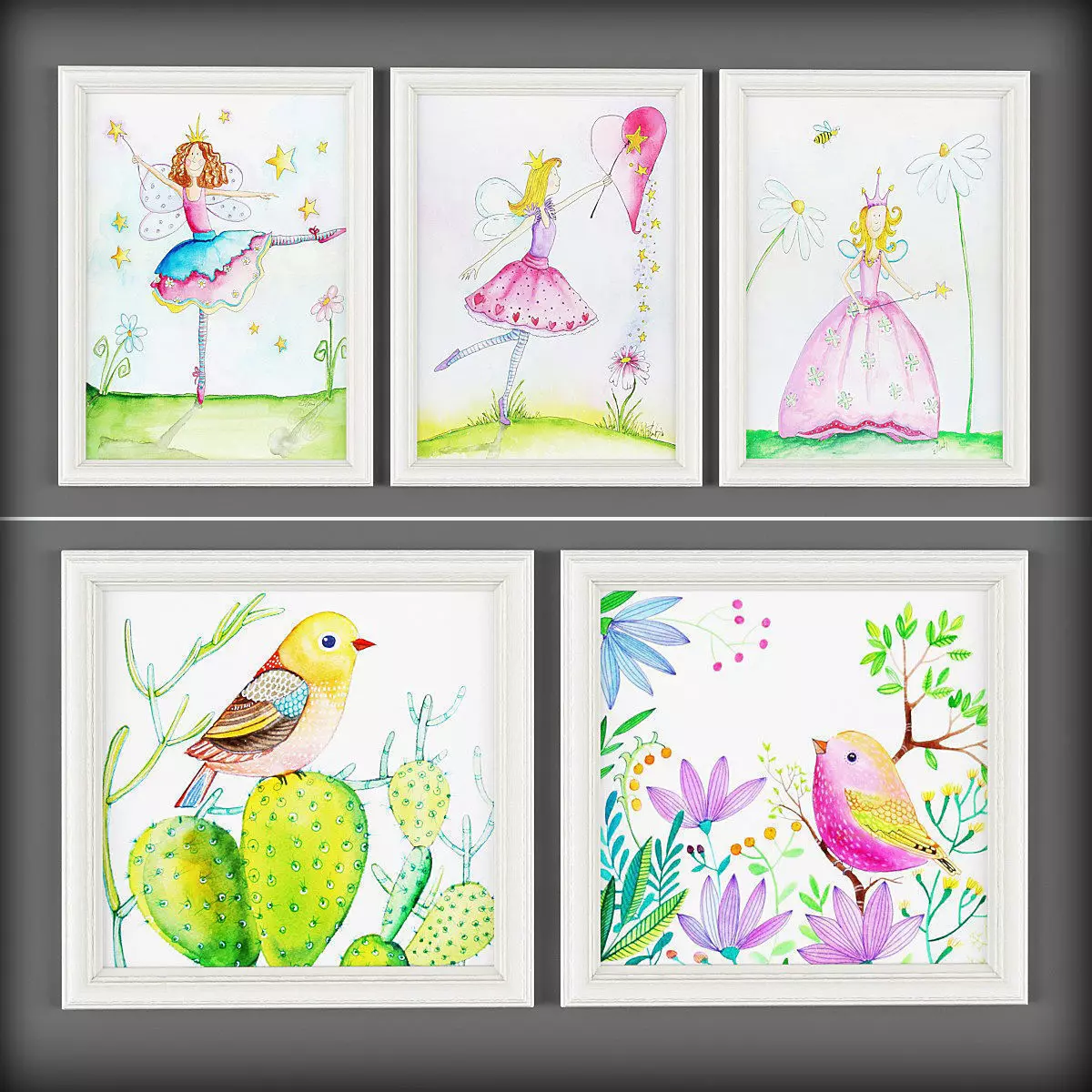 Picture Frames Low-poly 3D model_0