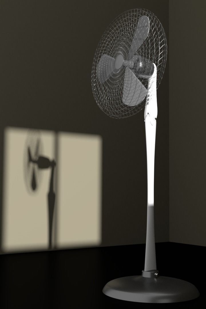 Standing fan 3D model_0