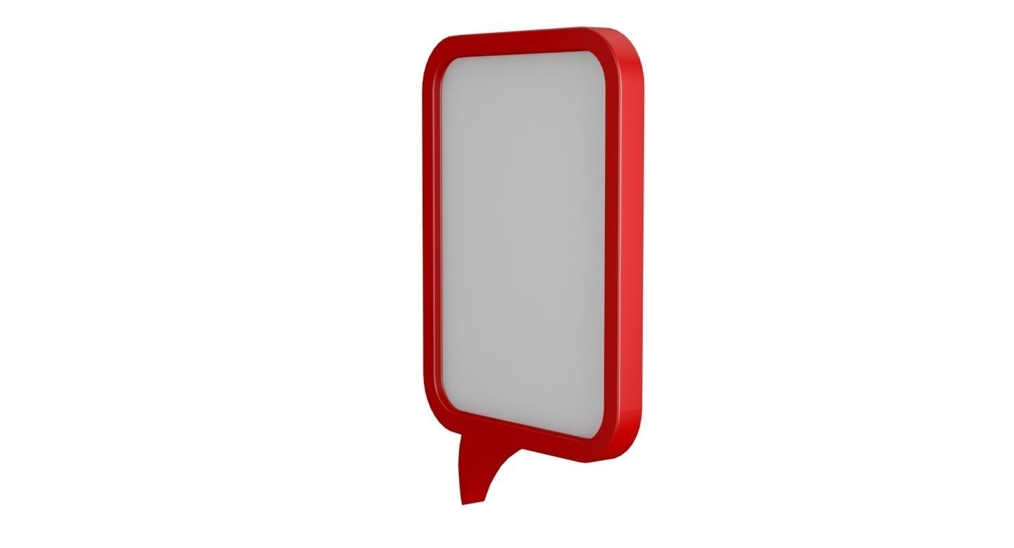 Speech Bubble V01 3D model_6