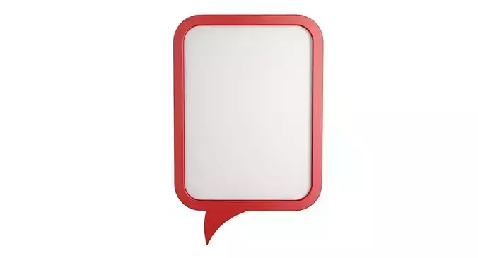 Speech Bubble V01 3D model