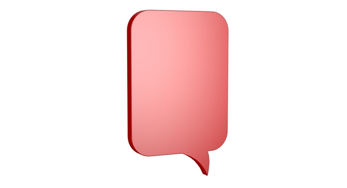 Speech Bubble V01 3D model_4