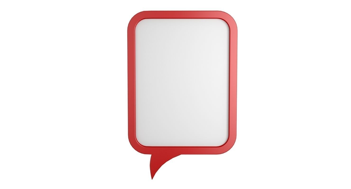 Speech Bubble V01 3D model_7