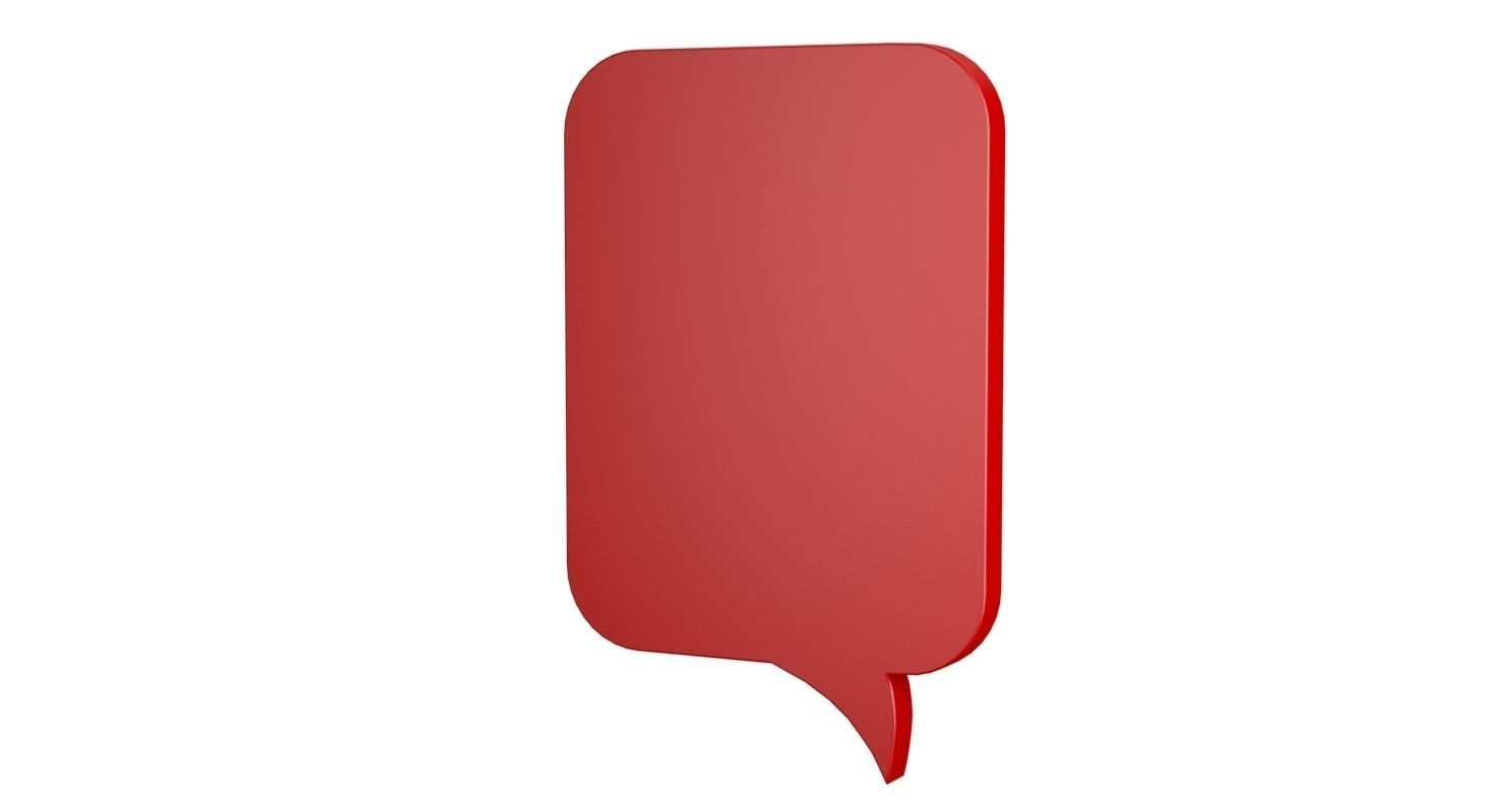 Speech Bubble V01 3D model_3