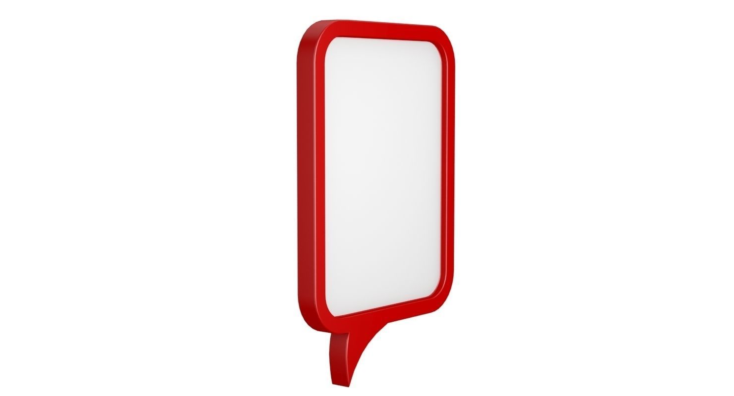 Speech Bubble V01 3D model_1