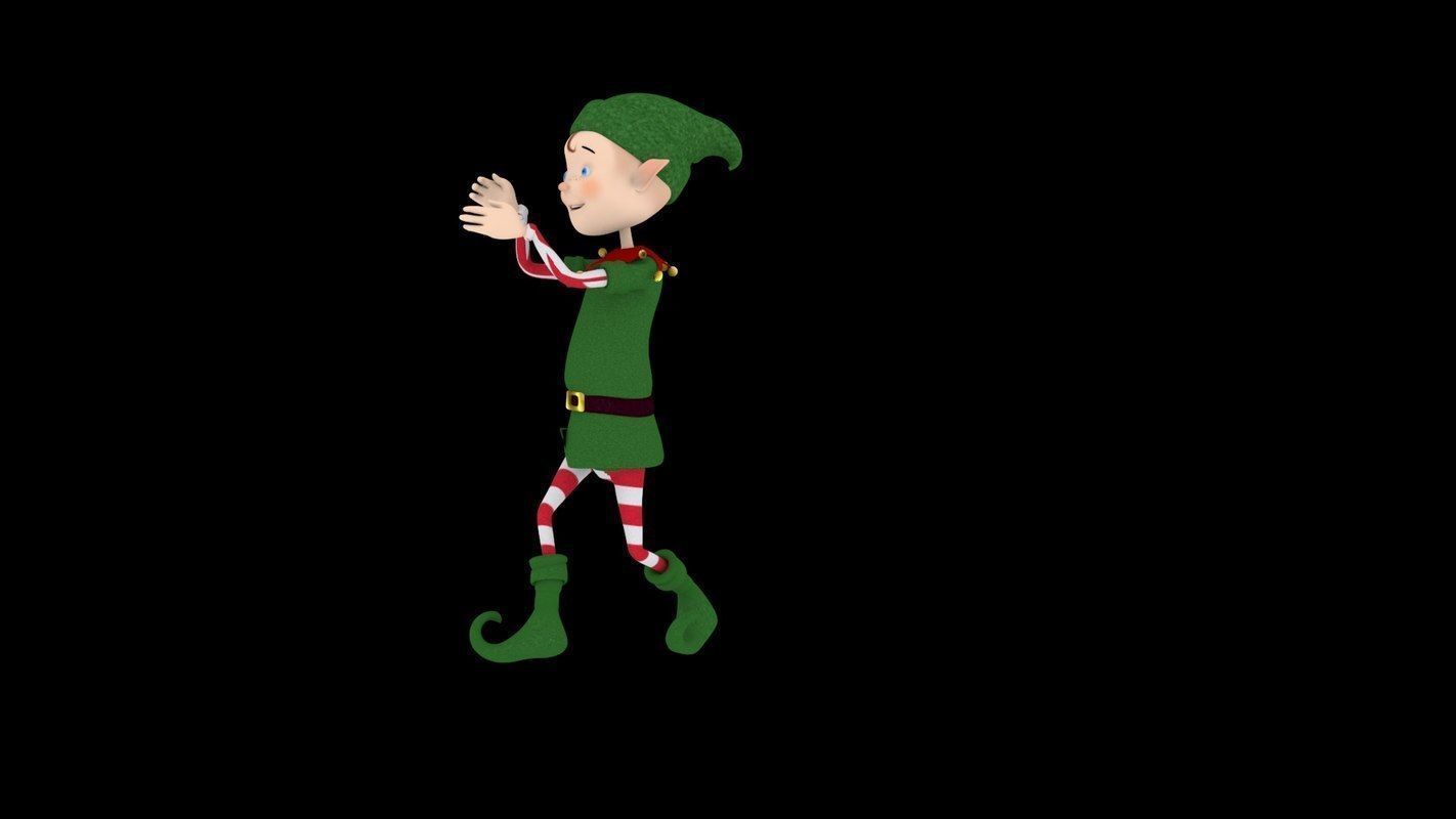 Christmas Elf animated 3D model_2