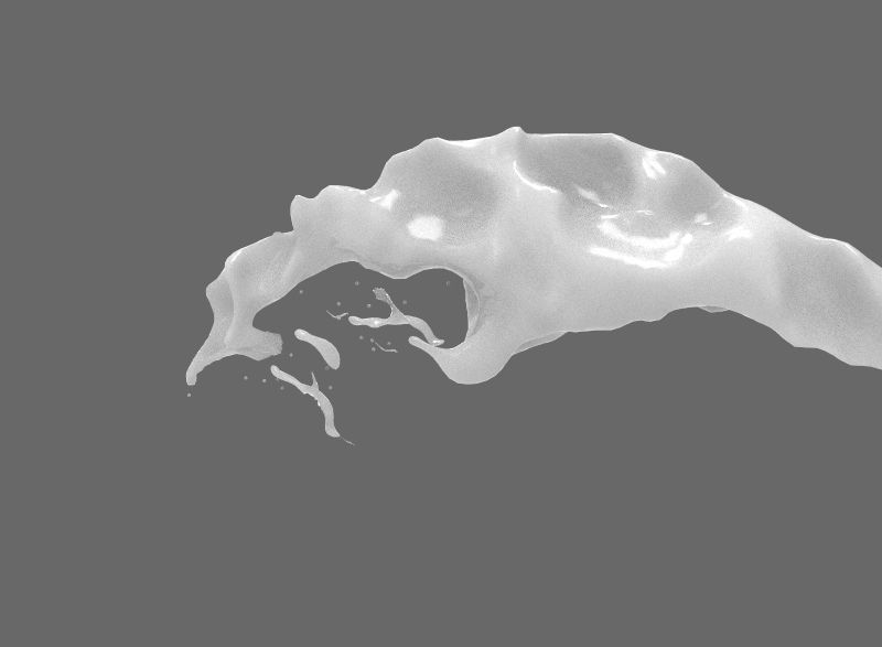 Milk Splash 3 Low-poly 3D model_1