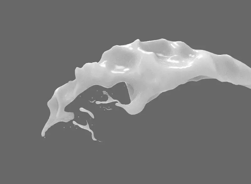 Milk Splash 3 Low-poly 3D model_0