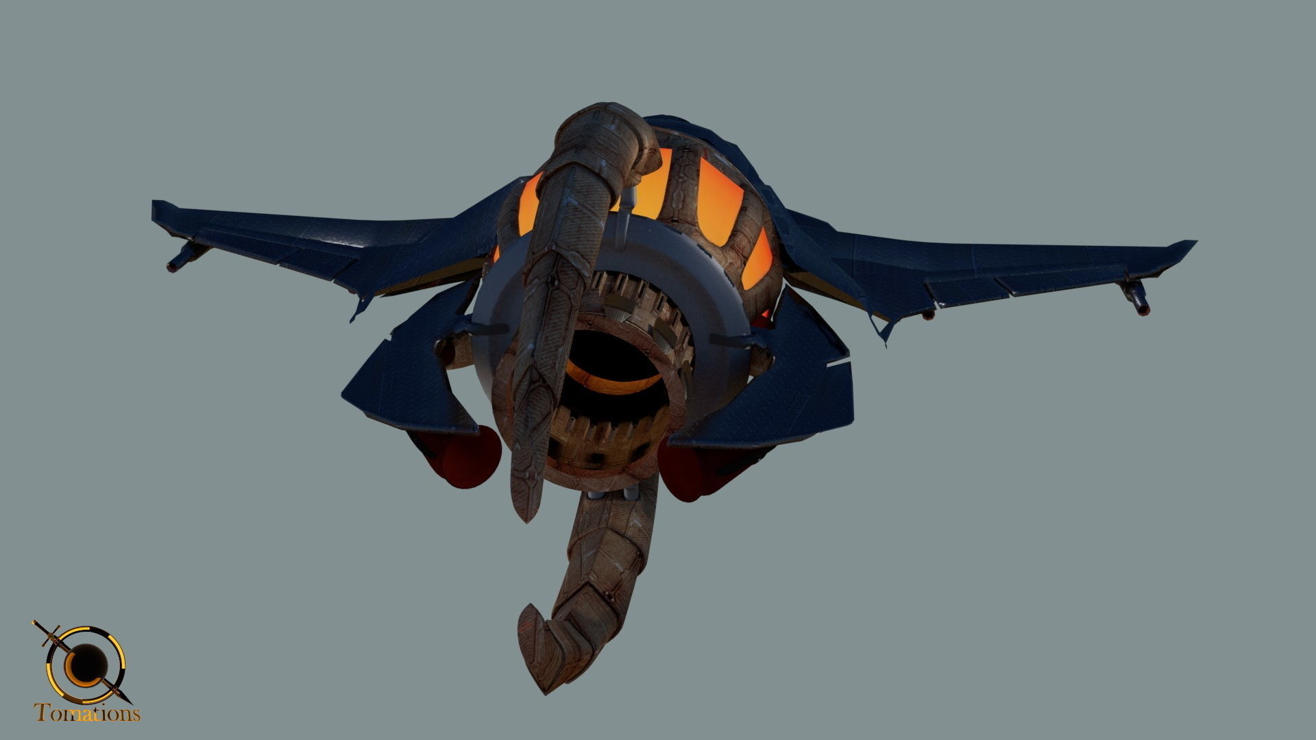 Cruiser class Spaceship Free 3D model_18