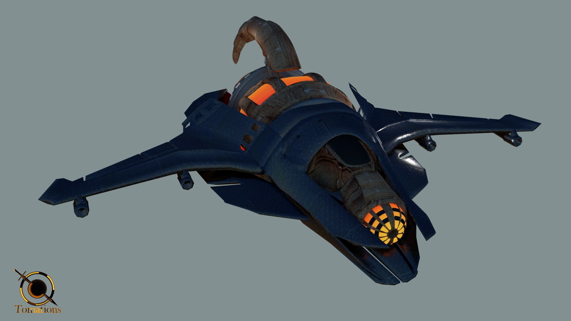 Cruiser class Spaceship Free 3D model_15