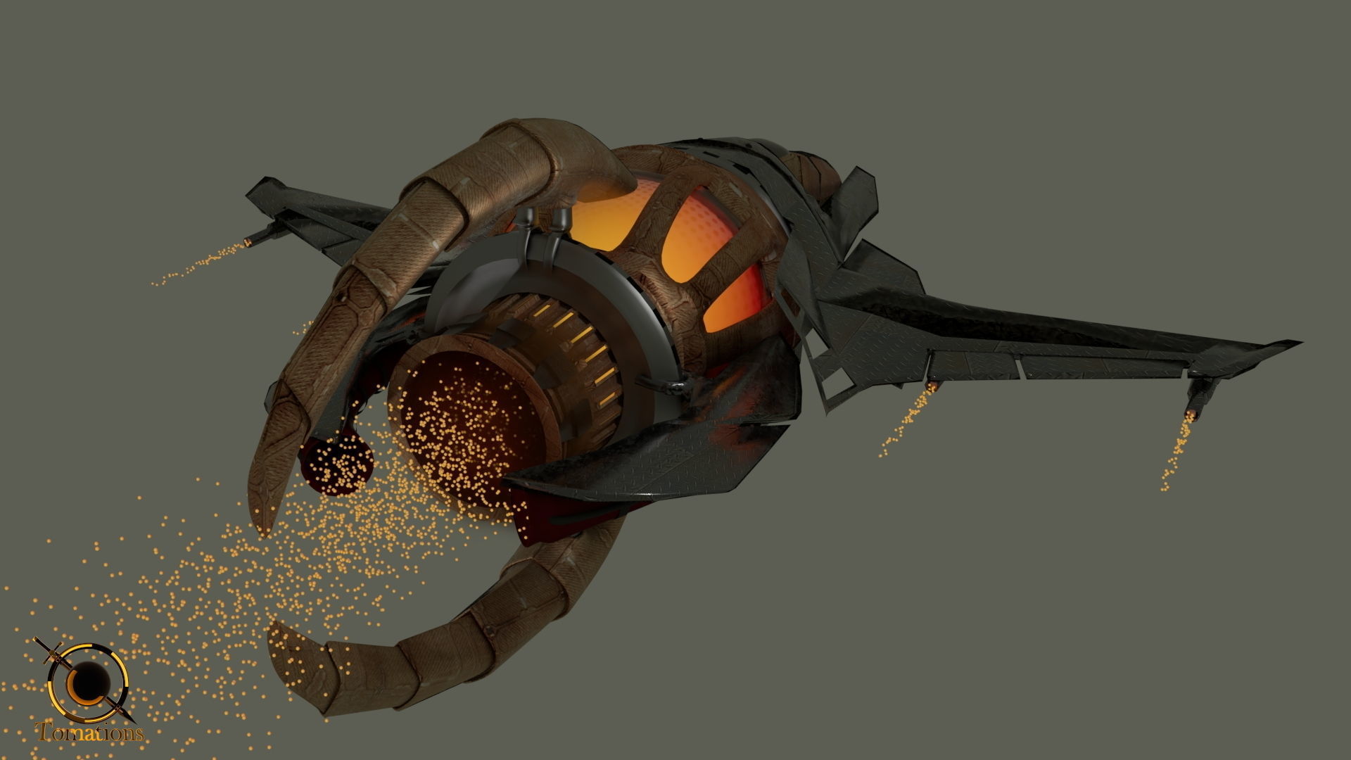 Cruiser class Spaceship Free 3D model_7