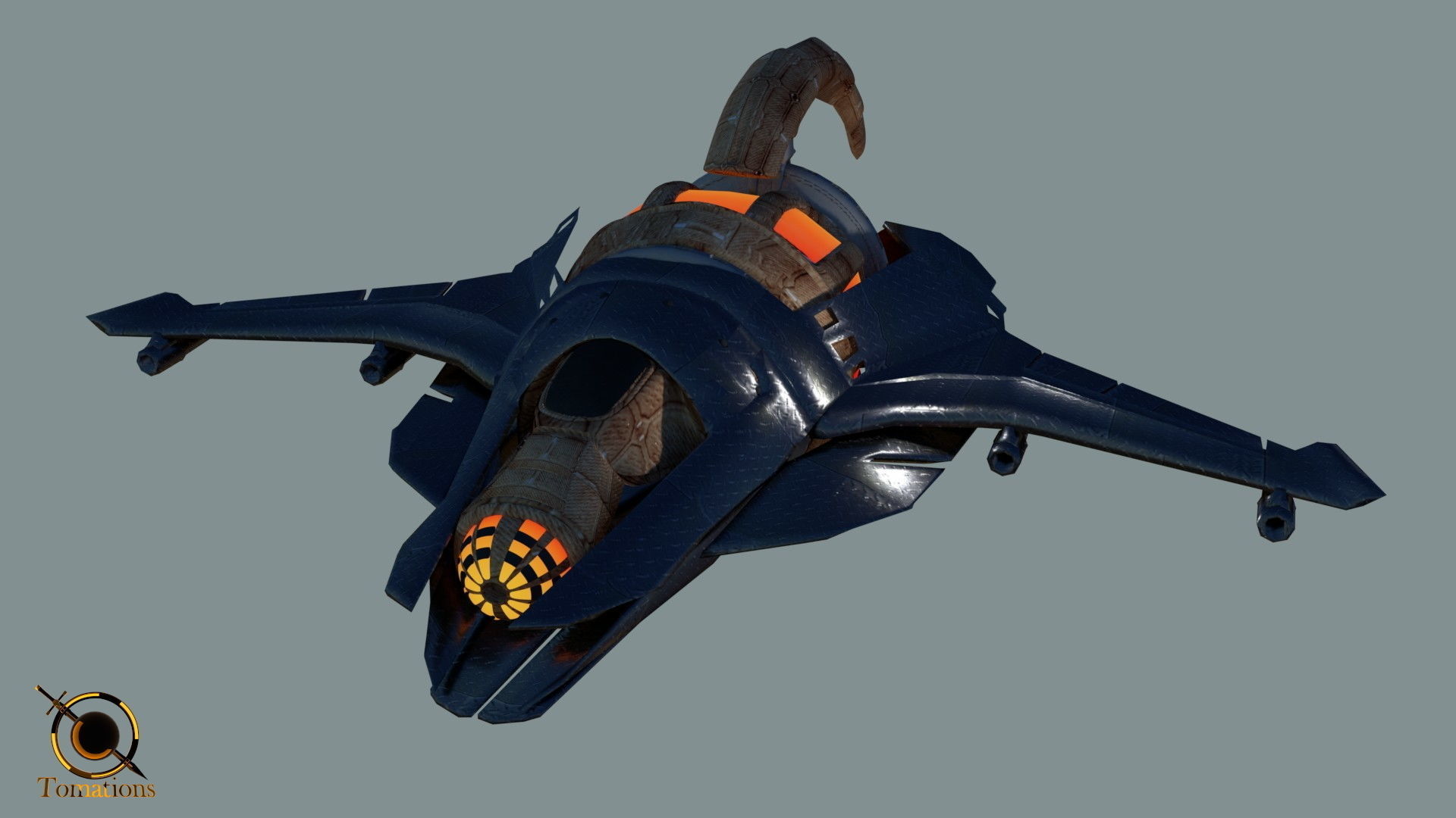 Cruiser class Spaceship Free 3D model_14