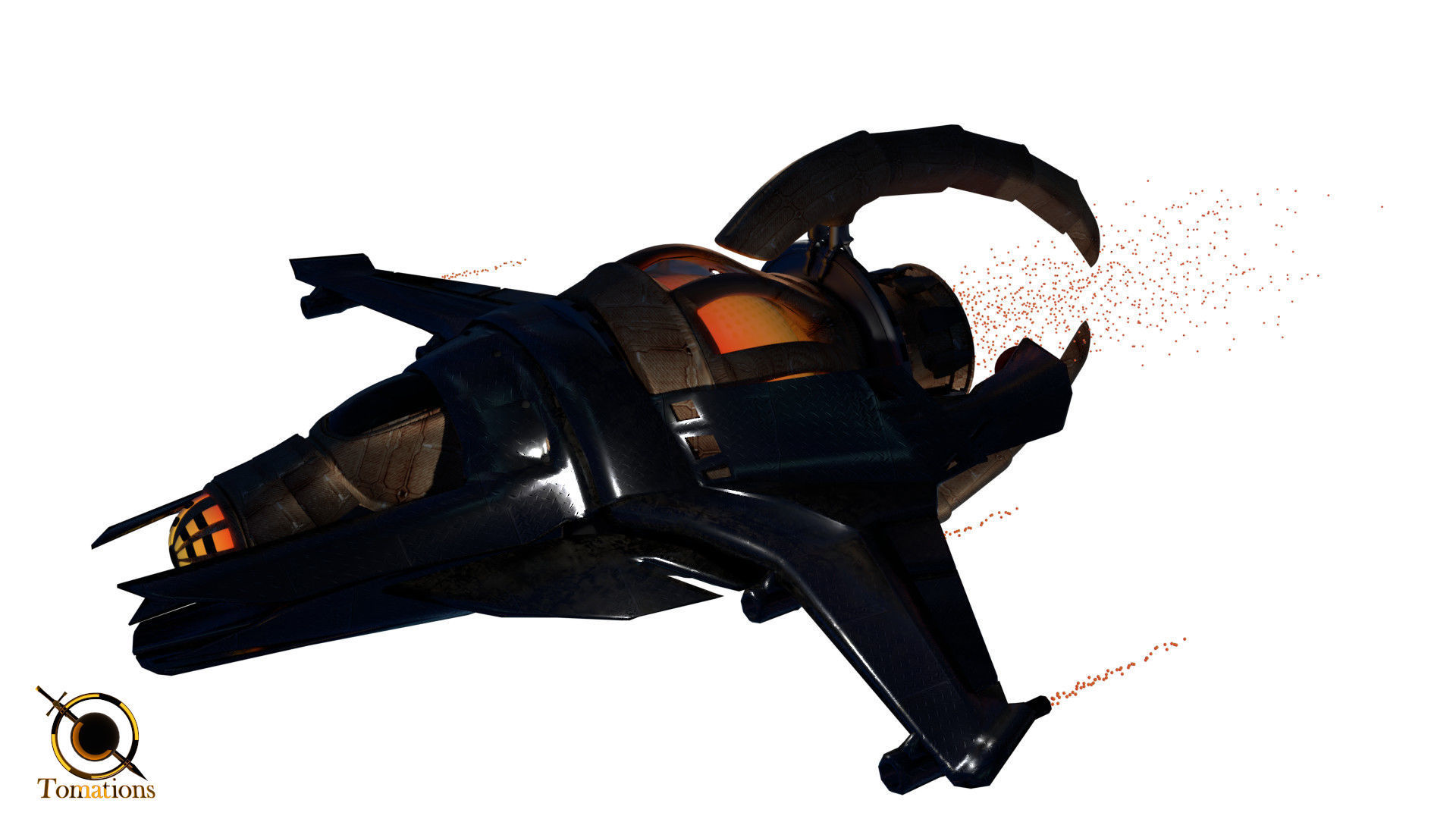 Cruiser class Spaceship Free 3D model_28