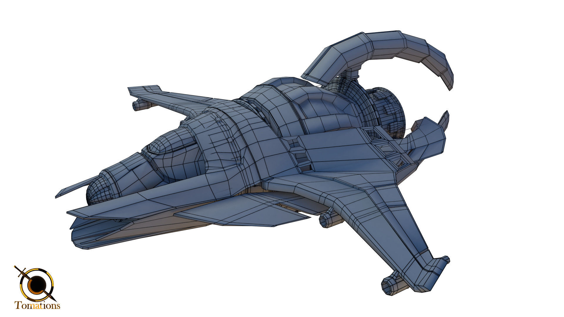 Cruiser class Spaceship Free 3D model_24
