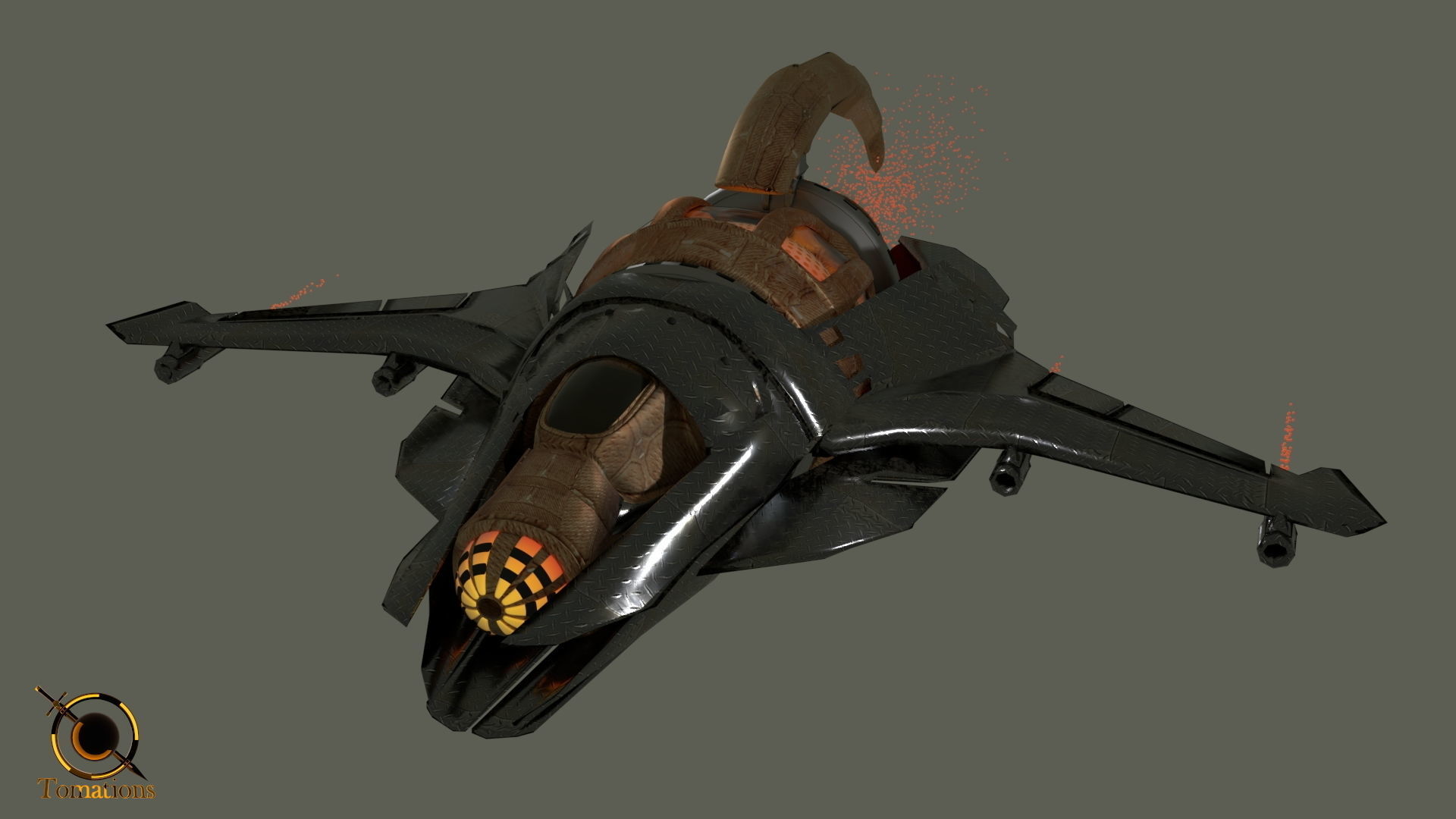 Cruiser class Spaceship Free 3D model_2