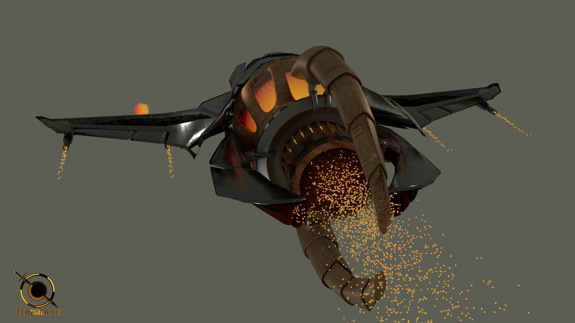 Cruiser class Spaceship Free 3D model_8