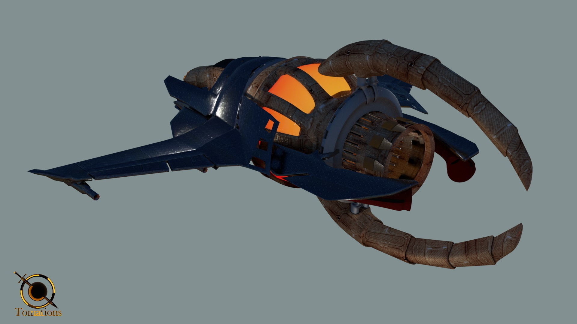 Cruiser class Spaceship Free 3D model_19