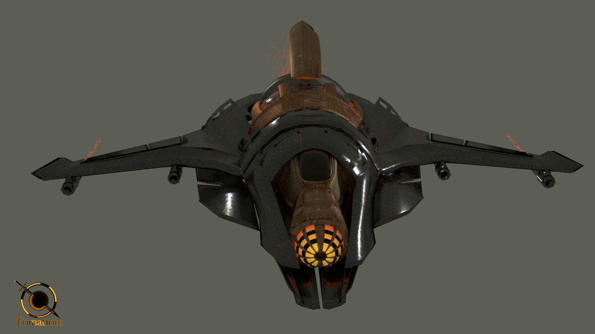 Cruiser class Spaceship Free 3D model_3