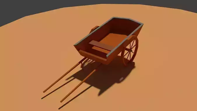 Low Poly Farm Cart