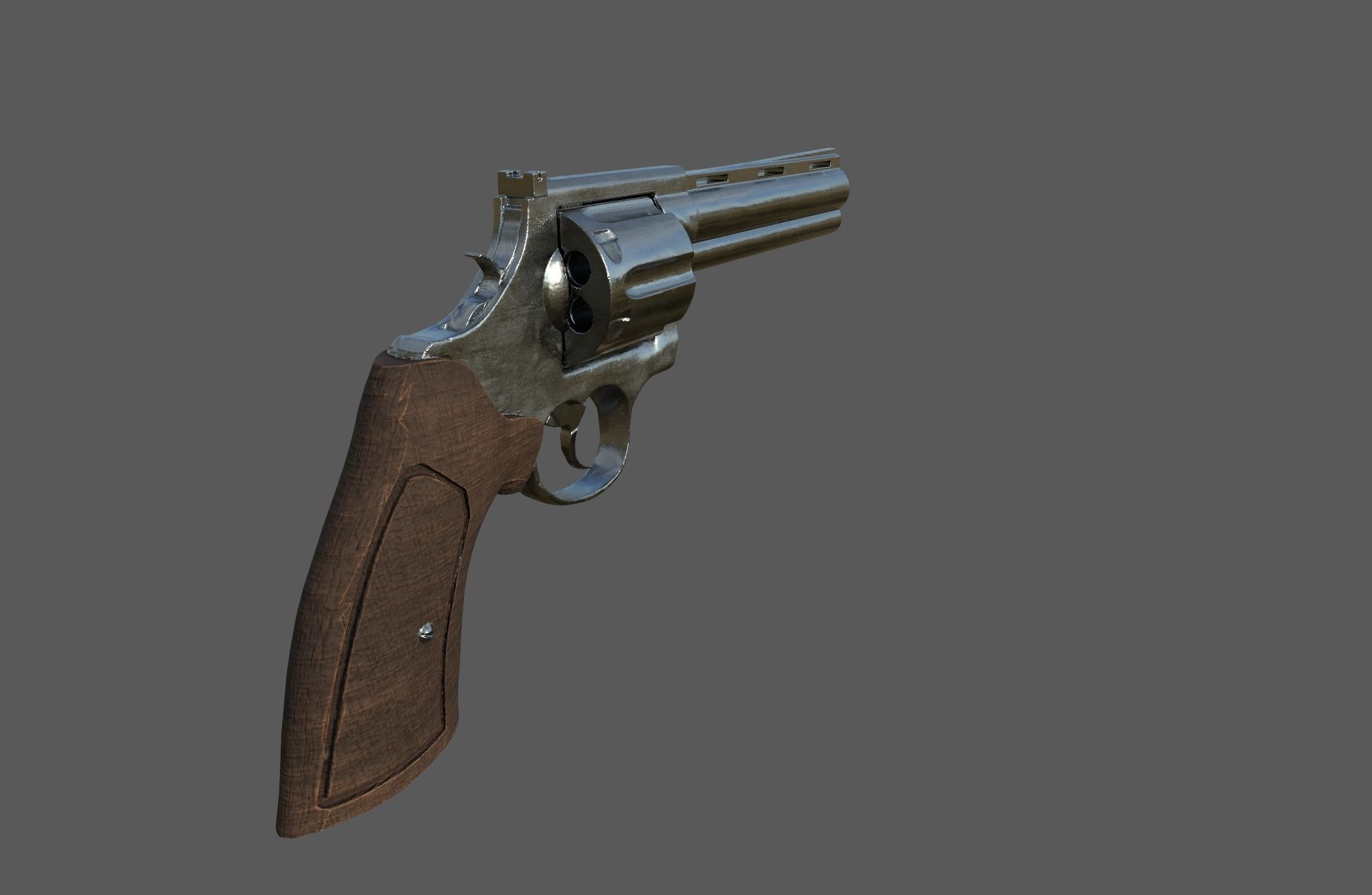 Colt Anaconda Low-poly 3D model_3