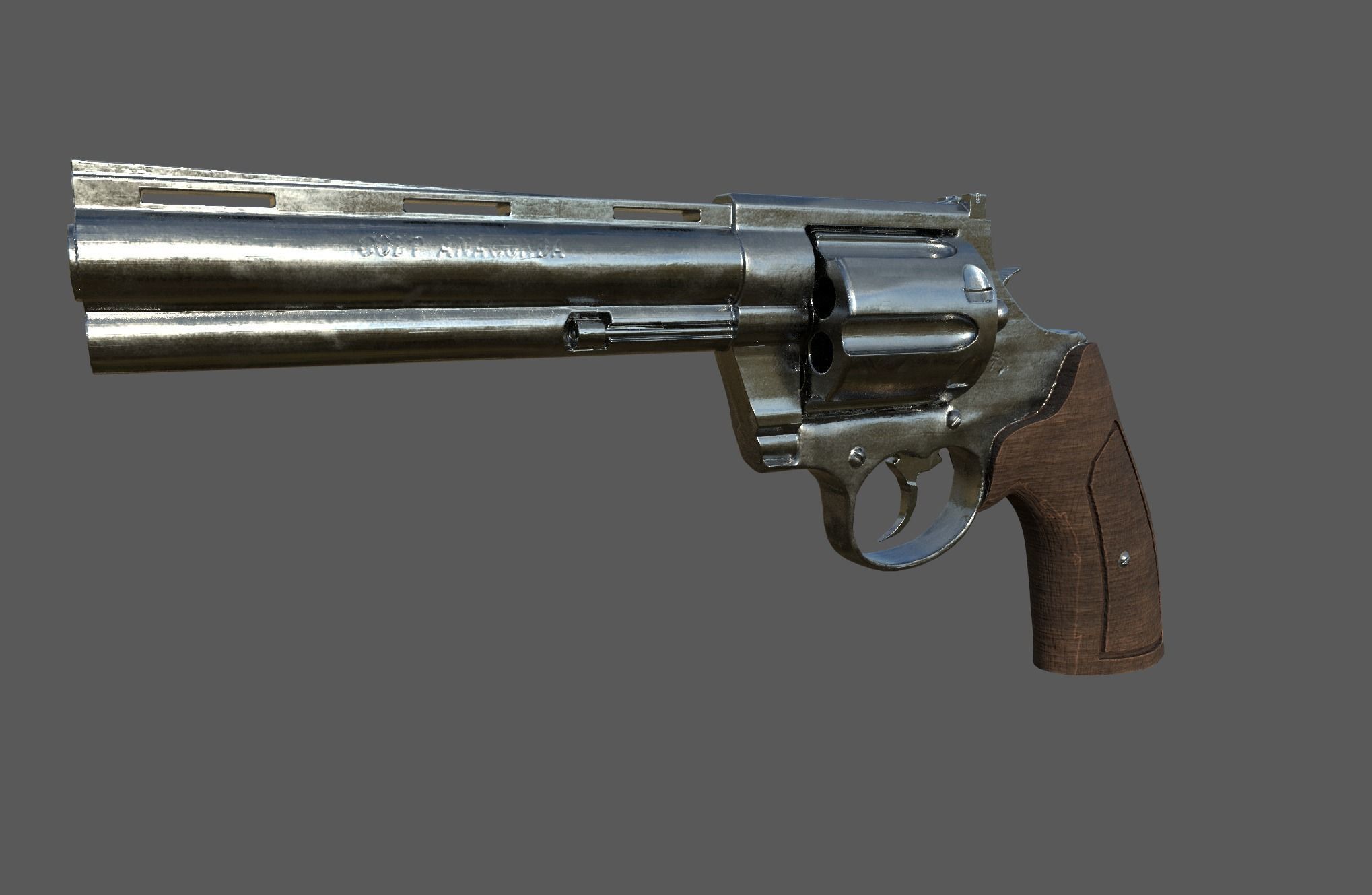Colt Anaconda Low-poly 3D model_0