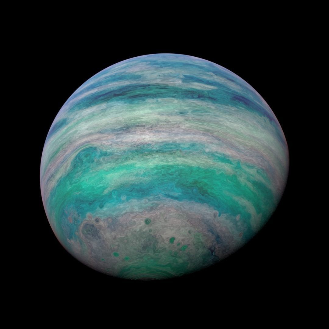 Alien planet model 3 - 16k photorealistic -warm gas giant Low-poly 3D model_4