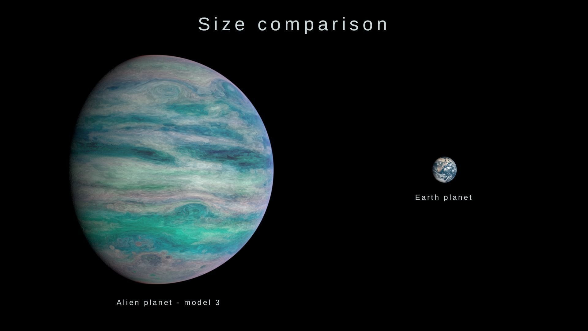 Alien planet model 3 - 16k photorealistic -warm gas giant Low-poly 3D model_9