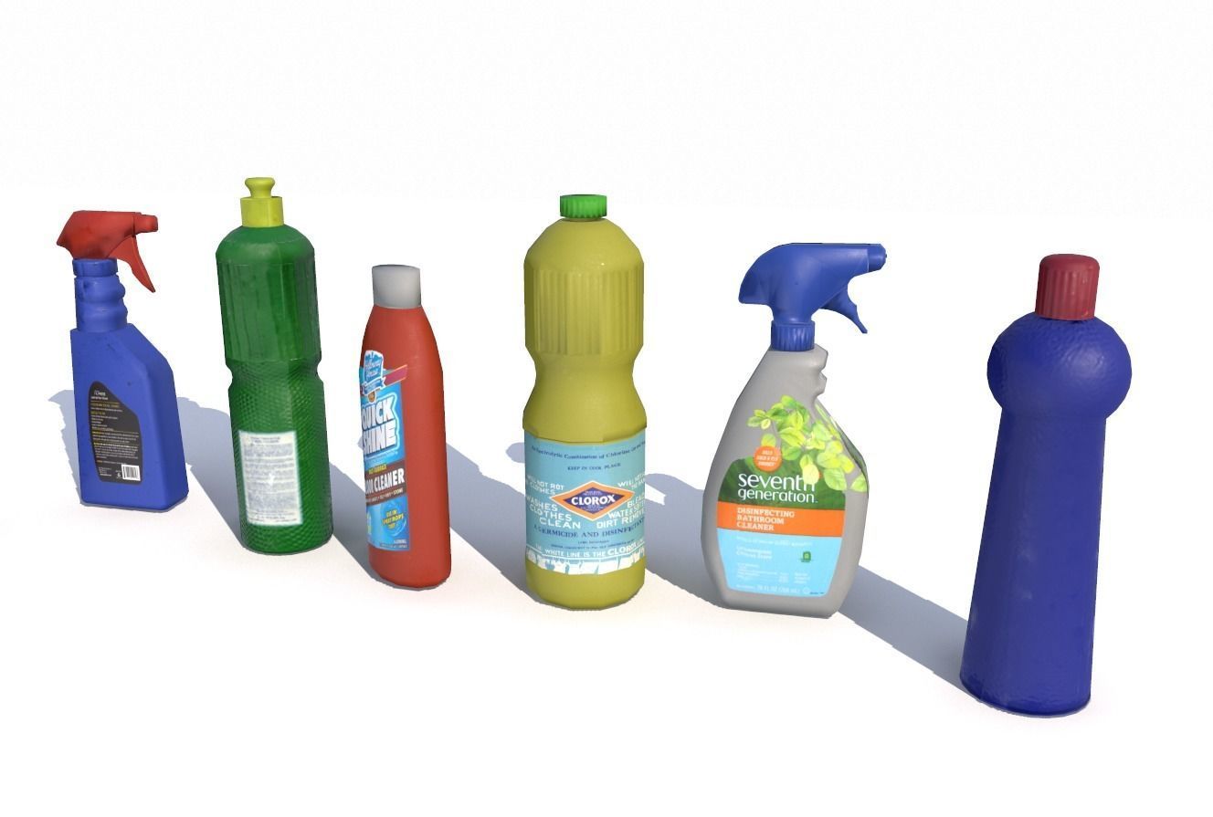 Cleaning Products PBR Low-poly 3D model_10