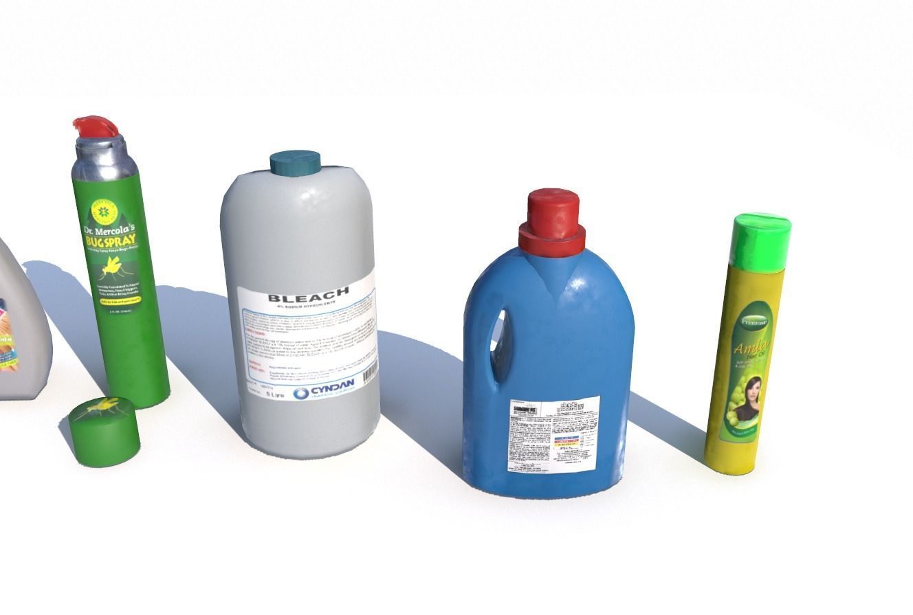 Cleaning Products PBR Low-poly 3D model_6