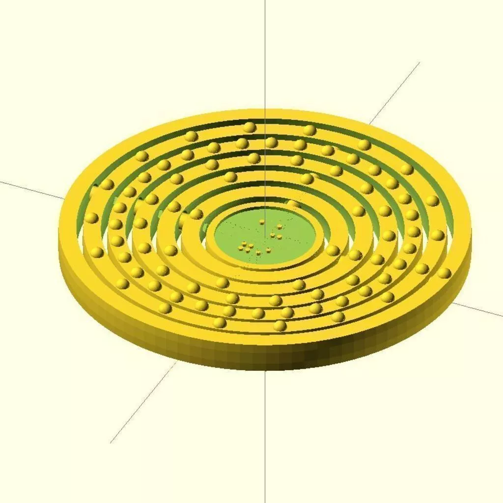 Braille optimized Customizable Atom Deluxe every element prec... Free 3D print model
