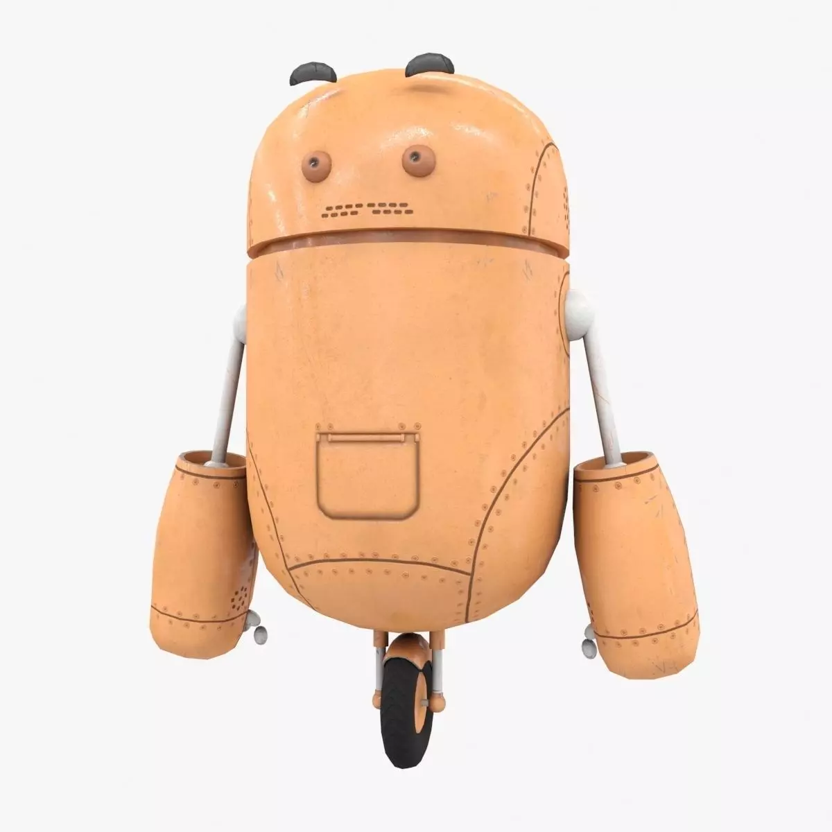 Robot Assistant Low Poly Low-poly 3D model_0