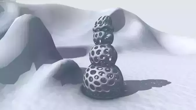 Voronoi Snowman Free 3D print model