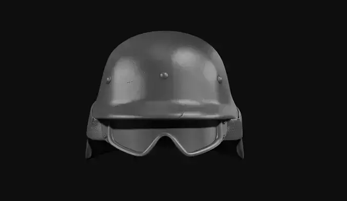 Helmet with Glasses