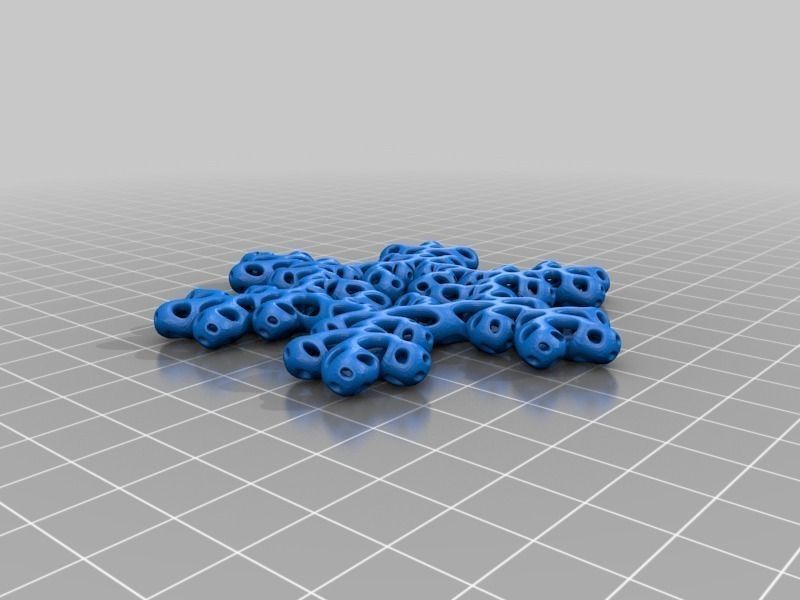 Snowflake - Voronoi Style Free 3D print model_1