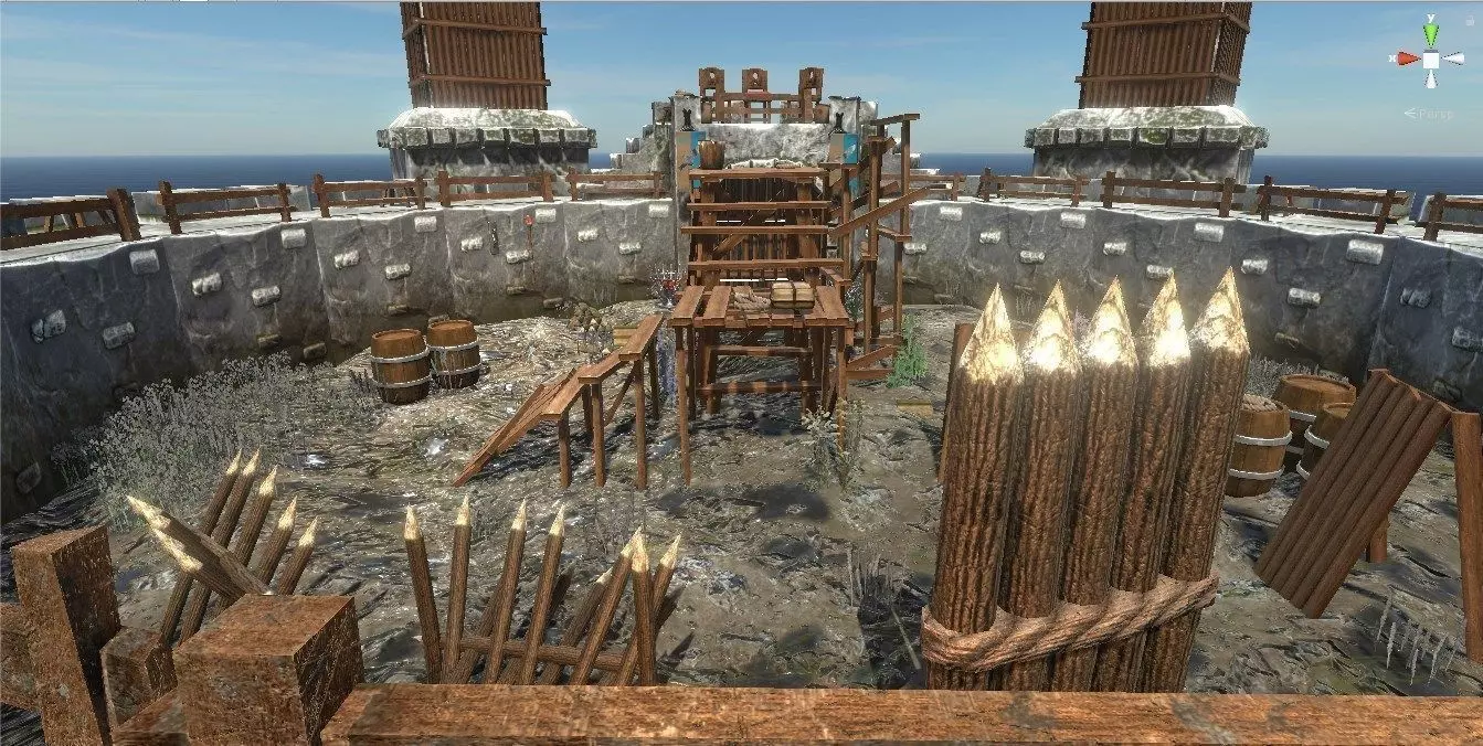 Castel Walls n Props I 66 Items I PBR I Optimized I Free low-poly 3D model