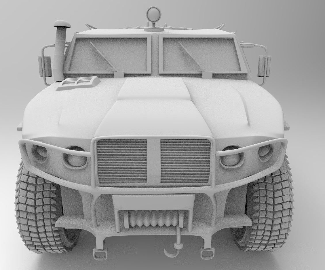 Russian Military Vehicles GAZ Tiger Low-poly 3D model_4
