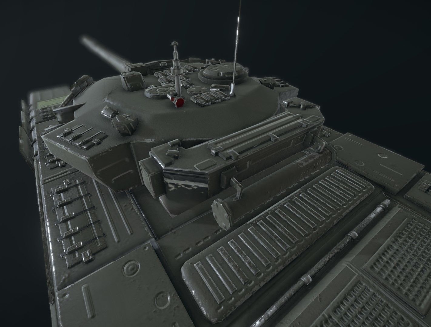 Russian Military Vehicles T90 Low-poly 3D model_6