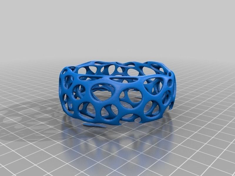 Bracelet - Voronoi Style Free 3D print model_1