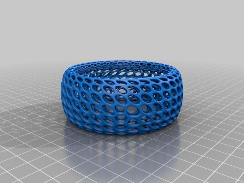 Bracelet - Voronoi Style Free 3D print model_5