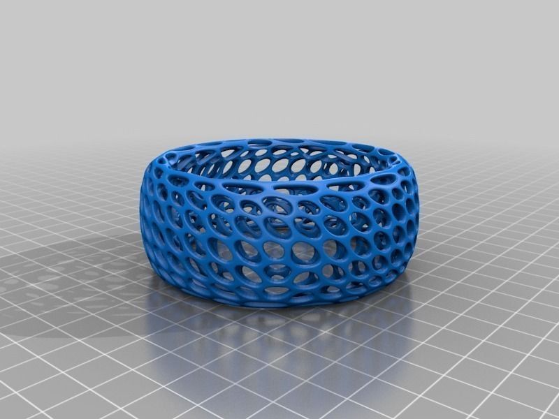 Bracelet - Voronoi Style Free 3D print model_4