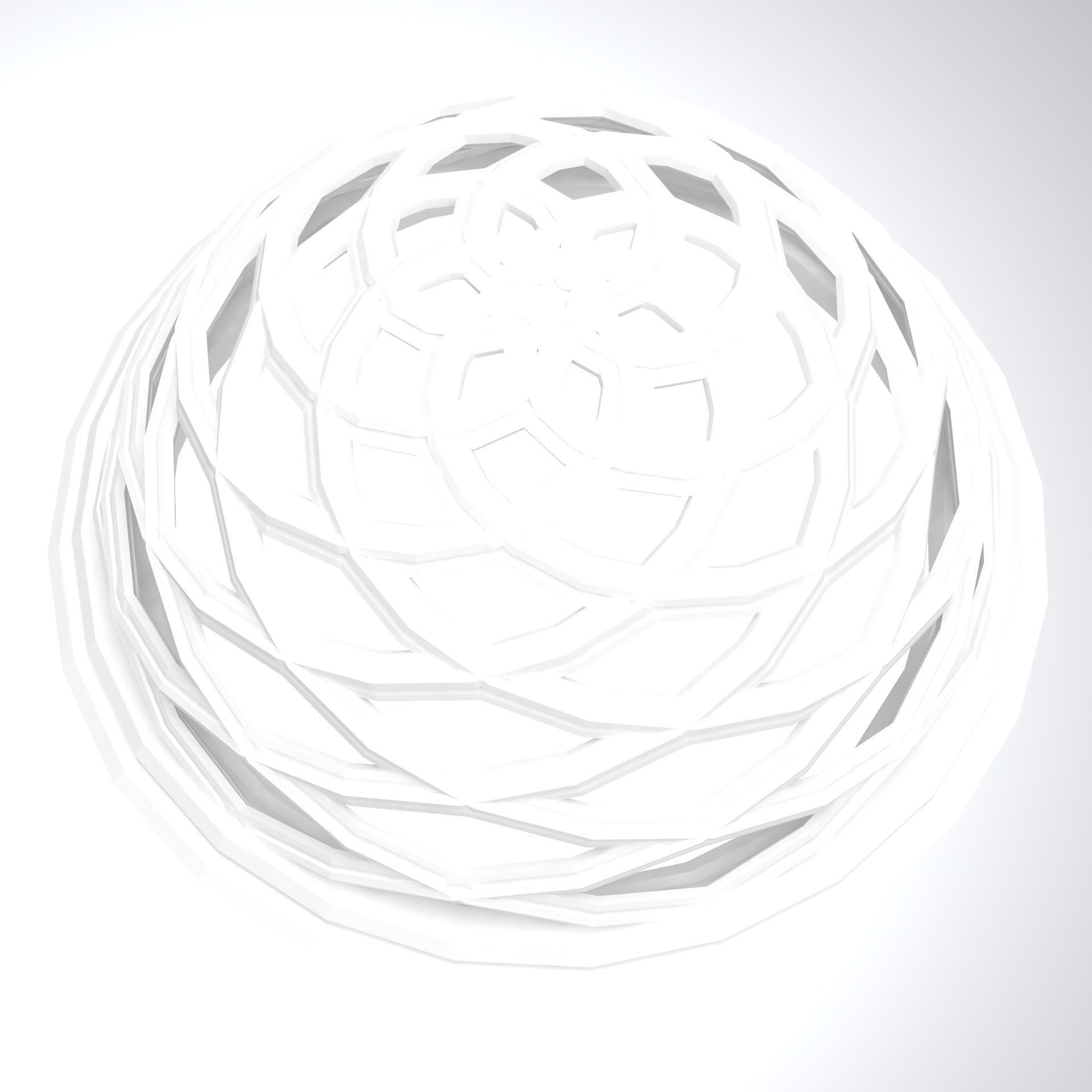 Concrete dome detail decorative traditional Low-poly 3D model_1