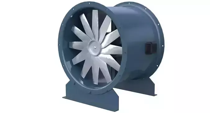 Axial Flow Fan 2 New  Low-poly 3D model