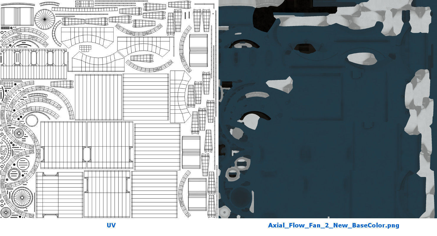 Axial Flow Fan 2 New  Low-poly 3D model_6
