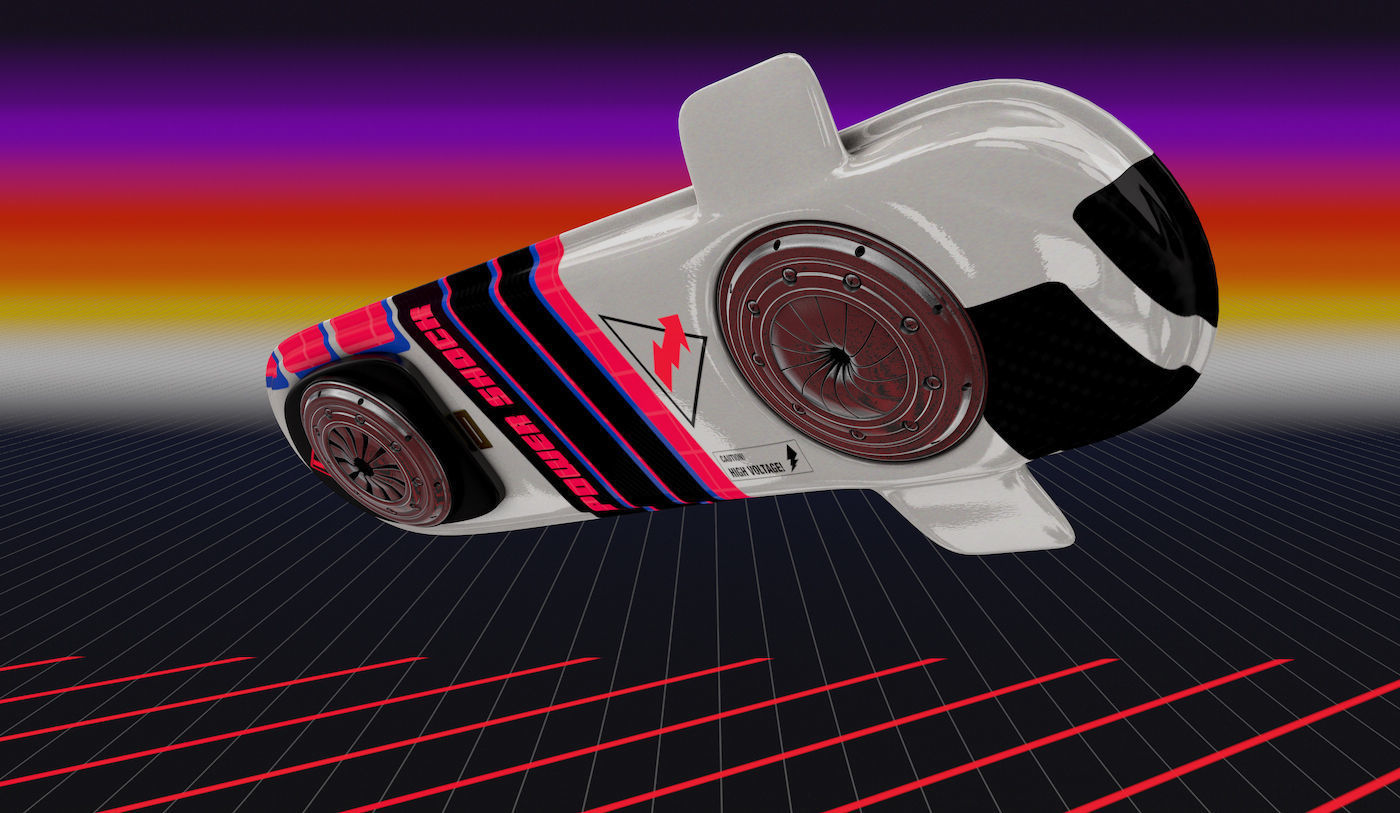Power Shock Hoverboard  3D model_3