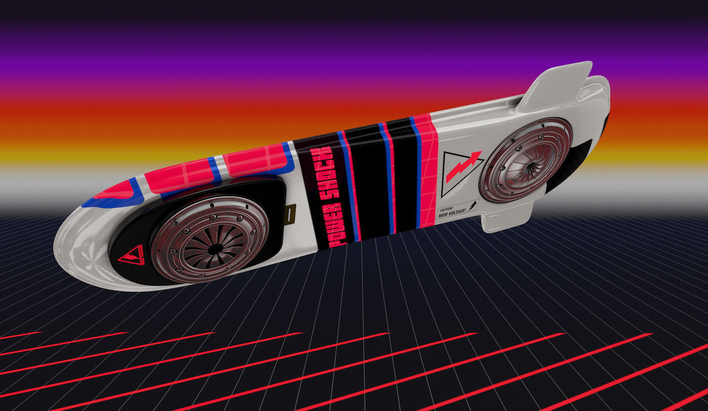 Power Shock Hoverboard  3D model_1