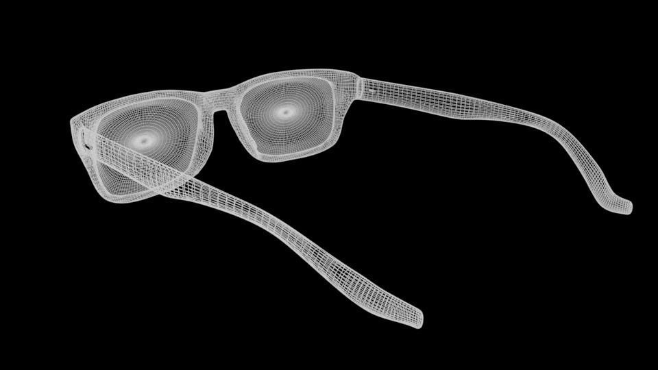 Sunglasses glow in glasses 3D model_2