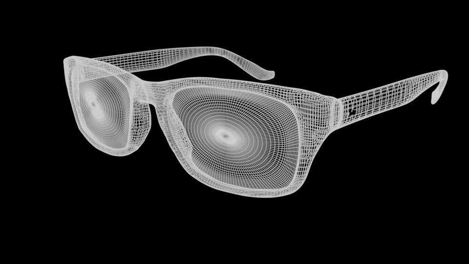 Sunglasses glow in glasses 3D model_3